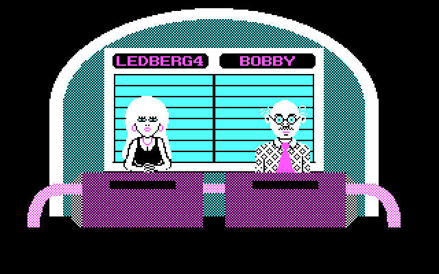 Classic Concentration IBM PC/Compatibles Screenshot: In one-player mode, the computer chooses an opponent for you