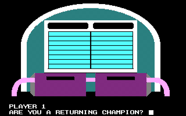 Classic Concentration IBM PC/Compatibles Screenshot: Game play allows for a returning champion