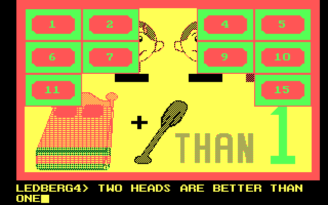 Classic Concentration IBM PC/Compatibles Screenshot: Slowly revealing the puzzle by picking matching tiles