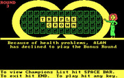 Wheel of Fortune: New Second Edition for IBM PC/Compatibles - Computer players always decline the bonus round for one reason or another...