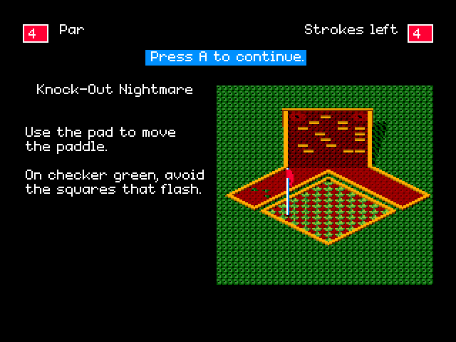 Will Harvey's Zany Golf Sega Genesis / Mega Drive Screenshot: It's a knock-out nightmare!