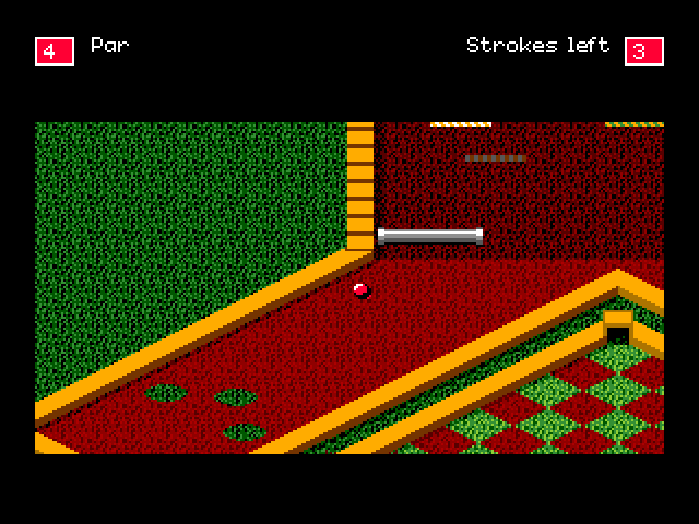 Will Harvey's Zany Golf Sega Genesis / Mega Drive Screenshot: Start of this breakout-like level.