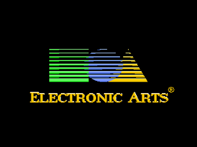 Will Harvey's Zany Golf Sega Genesis / Mega Drive Screenshot: Electronic Arts logo screen.