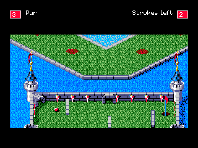Will Harvey's Zany Golf Sega Genesis / Mega Drive Screenshot: The top of the castle.