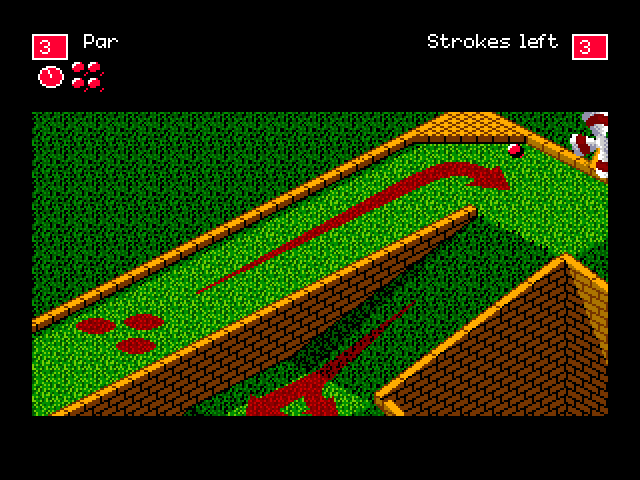 Will Harvey's Zany Golf Sega Genesis / Mega Drive Screenshot: Navigate the ball through this maze!