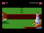 Will Harvey's Zany Golf for Sega Genesis / Mega Drive - My ball appear out of this windmill after falling into the hole on the upper platform.