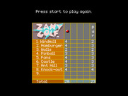 Will Harvey's Zany Golf for Sega Genesis / Mega Drive - Game over. Try again?