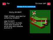 Will Harvey's Zany Golf for Sega Genesis / Mega Drive - Overview of the first hole.