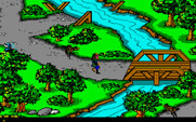Willow for Amiga - Crossing a bridge...