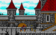 Willow for Amiga - Facing my opponent as the bridge collapses...