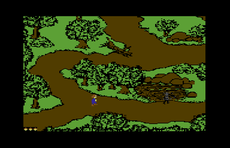 Willow Commodore 64 Screenshot: Running through the woods...