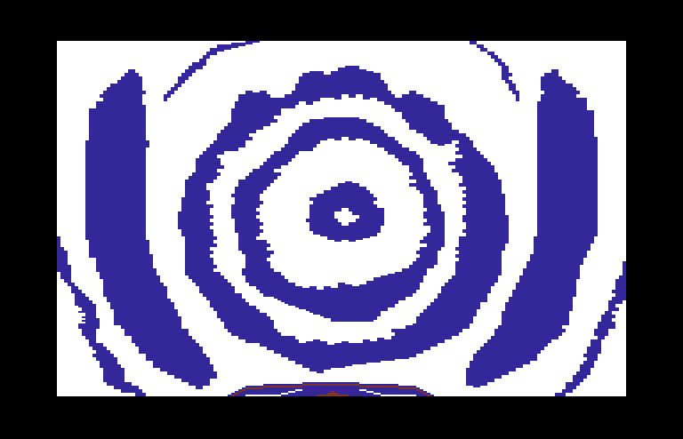 Willow Commodore 64 Screenshot: You turn left, right, or continue straight at this intersection.
