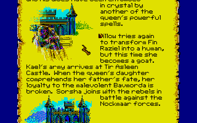 Willow Atari ST Screenshot: Story continues...