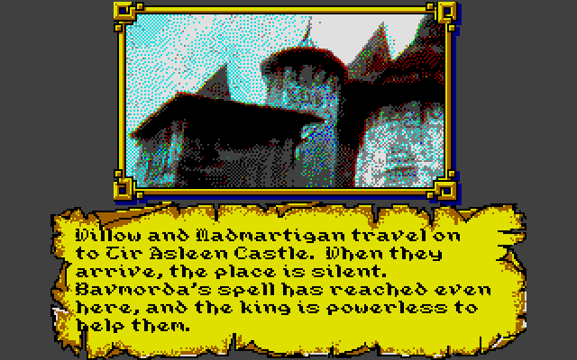 Willow Atari ST Screenshot: Made it through the ice caves.