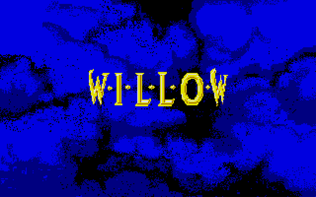 Willow Atari ST Screenshot: Game title; the letters slowly unfold...