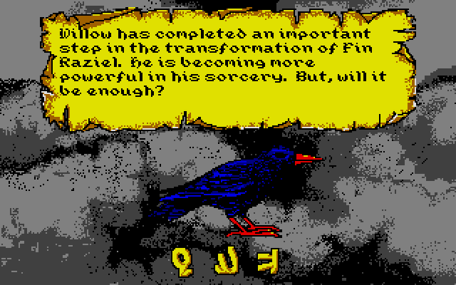 Willow Atari ST Screenshot: First spell completed!