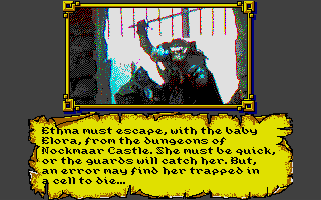 Willow Atari ST Screenshot: The first section of the game is in the dungeons.