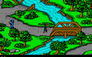 Willow for Atari ST - You'll need to use this bridge to make it across the river safely.