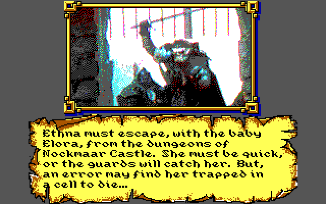 Willow IBM PC/Compatibles Screenshot: Each action sequence provides a quick overview...