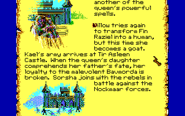 Willow IBM PC/Compatibles Screenshot: Ready to begin the spellcasting sequence?