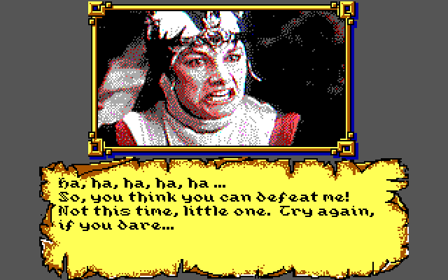 Willow IBM PC/Compatibles Screenshot: Think you can defeat me?