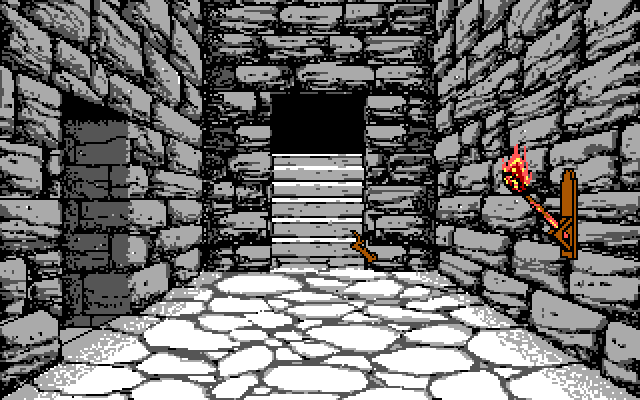 Willow IBM PC/Compatibles Screenshot: Start of the dungeons.