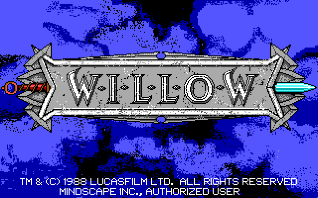 Willow IBM PC/Compatibles Screenshot: Title screen.