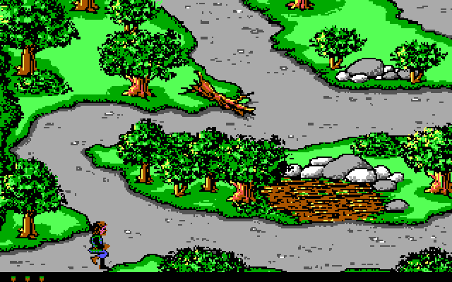 Willow IBM PC/Compatibles Screenshot: The Nockmaar Woods sequence begins here...