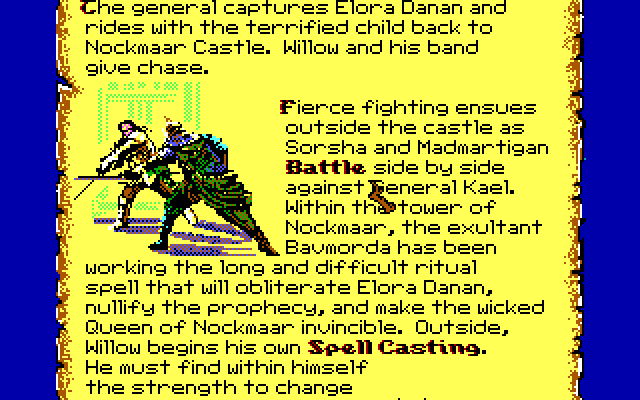 Willow IBM PC/Compatibles Screenshot: Ready to begin battle?