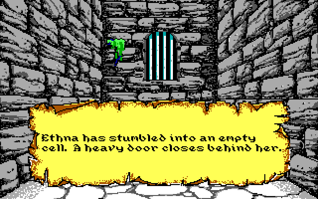 Willow IBM PC/Compatibles Screenshot: Stumbled into a dungeon...
