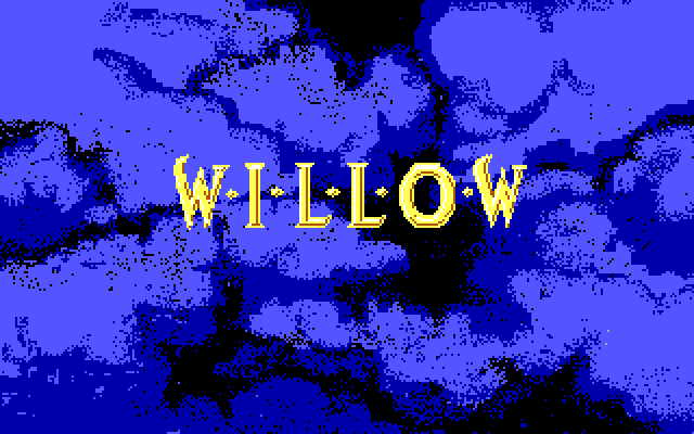 Willow IBM PC/Compatibles Screenshot: Game title; the words slowly unfold.
