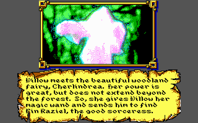 Willow IBM PC/Compatibles Screenshot: Meeting Cherlindrea.