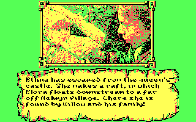 Willow IBM PC/Compatibles Screenshot: Escaped from the castle!