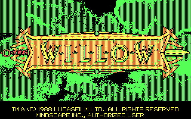 Willow IBM PC/Compatibles Screenshot: Title screen.