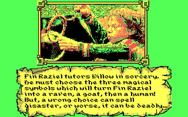 Willow IBM PC/Compatibles Screenshot: About spellcasting...
