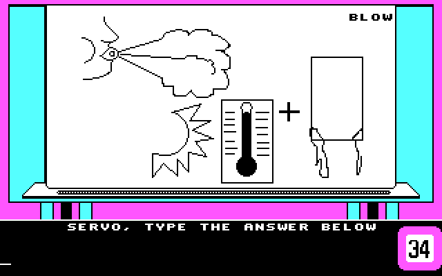 Win, Lose, or Draw IBM PC/Compatibles Screenshot: Here's the drawing in progress...do you know the answer?