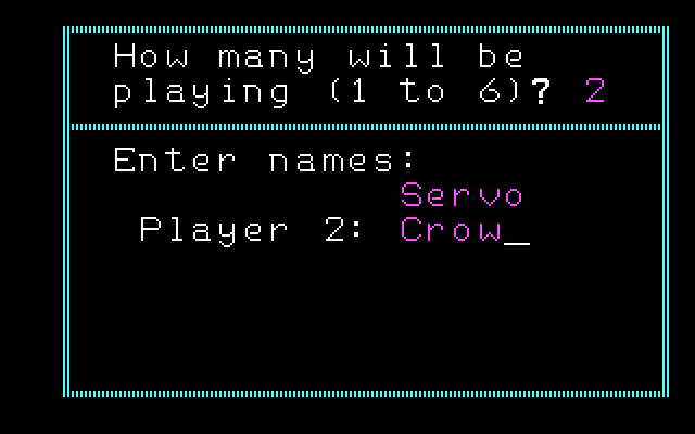 3-K Trivia IBM PC/Compatibles Screenshot: Setting up players for a new game.