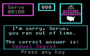 3-K Trivia for IBM PC/Compatibles - Uh oh, I ran out of time!