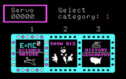 3-K Trivia for IBM PC/Compatibles - Choosing a category...