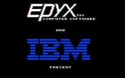 Jumpman for IBM PC/Compatibles - Epyx and IBM logo screen.