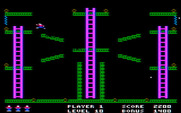 Jumpman for IBM PC/Compatibles - Jumping over a gap...