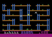 Jumpman for Atari 8-bit - Robots II; there are three moving robots to avoid now!