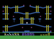 Jumpman for Atari 8-bit - Game start; easy does it!