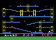 Jumpman for Atari 8-bit - Avoid the robots!