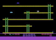 Jumpman for Atari 8-bit - Watch out for alien invaders on this level!
