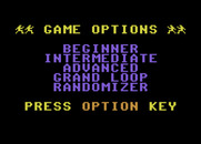 Jumpman for Atari 8-bit - Select game options.