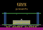 Jumpman for Atari 8-bit - Title screen.