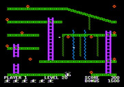 Jumpman for Apple II - A wrong move, and the floor disappeared!