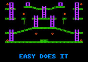 Jumpman for Apple II - The first level, Easy Does It, scrolls into view...