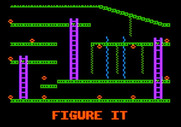 Jumpman for Apple II - Figure It - There are many hidden traps on this level!